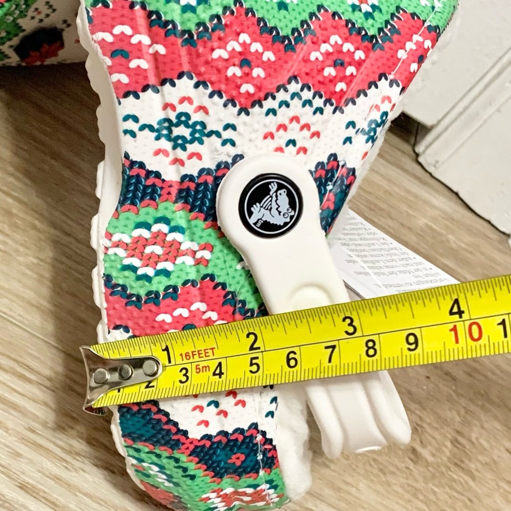 Crocs Classic Lined Holiday Charm Clog - Christmas White - Womens 10 - M8 - NEW - Picture 9 of 9